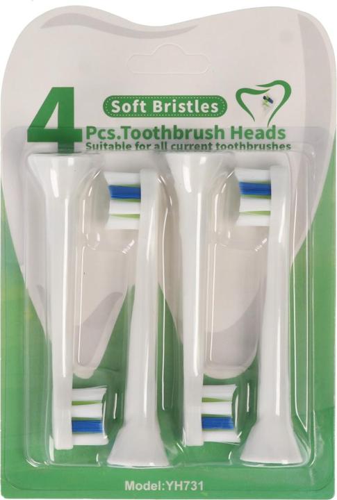 Produktbild AccuCell Zahnbürstenkopf Mini Cleaning Brush für elektrische Zahnbürsten von Philips, 4 Stück (4 x)