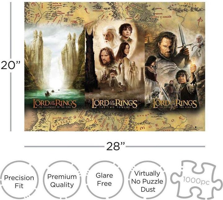 Produktbild Aquarius Herr der Ringe Triptych (Puzzle) (1000 Teile)