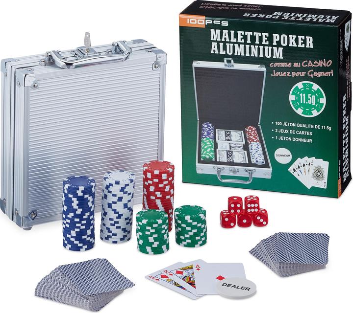 Relaxdays Mallette de poker (Français)