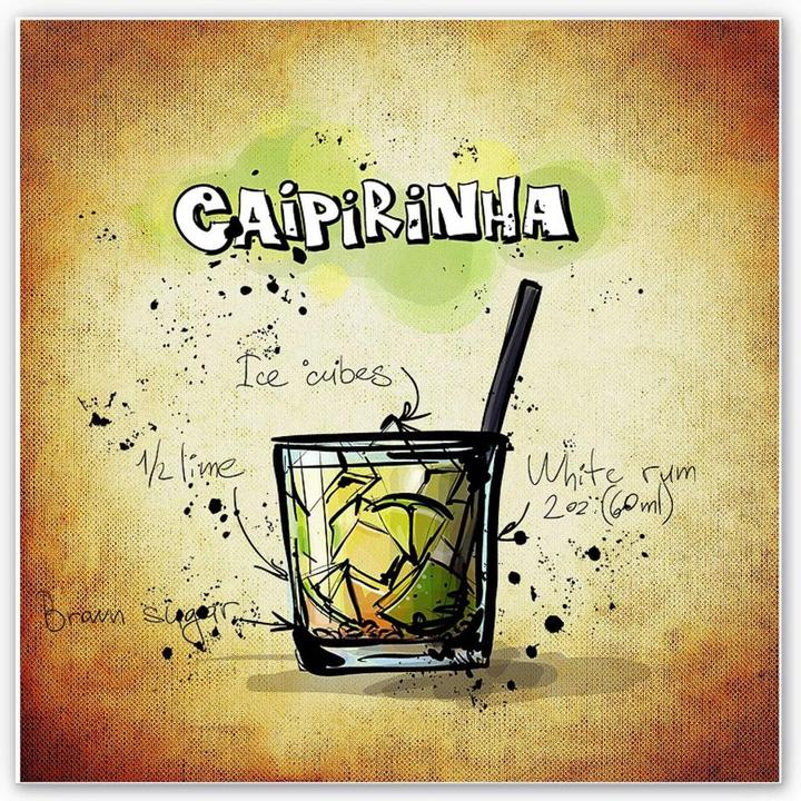 Actual product image Trenddeko Caipirinha - recipe (20 x 20 cm)