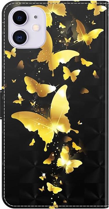 Produktbild Cover-Discount iPhone 13 mini - Etui Glitzer Effekt Schmetterling gold (Apple iPhone 13 mini)