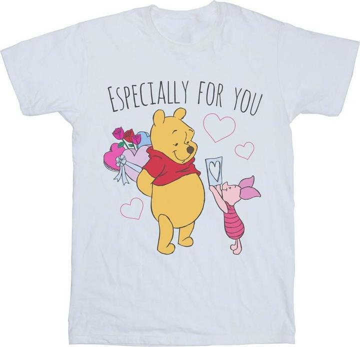 Actual product image Disney Womens/Ladies Winnie The Pooh Piglet Valentines Gift Cotton Boyfriend T-Shirt (M)
