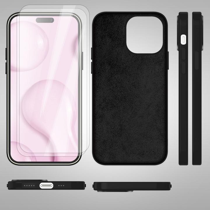 Produktbild Nalia Liquid Silikon Hülle mit MagSafe Funktion & 2x Display Schutzglas (Apple iPhone 14 Pro)