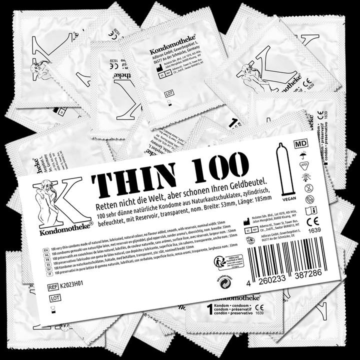 Kondomotheke THIN" 100 extra thin condoms for a natural feeling - the inexpensive condoms for the (100 pcs.)
