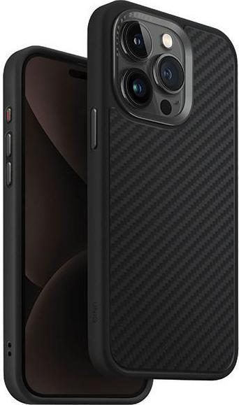 Actual product image Uniq case Keva iPhone 15 Pro Max 6.7" Magclick Charging czarny/carbon black (Apple iPhone 15 Pro Max)