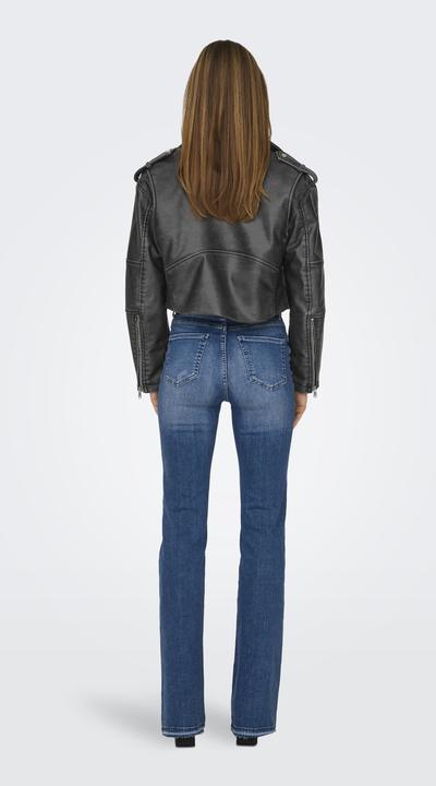 Image du produit Only Col en ruban Poignets avec fermeture à glissière Veste de motard (XL)