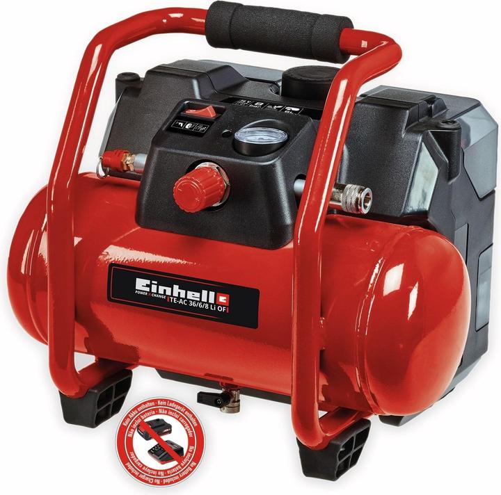 Actual product image Einhell TE-AC 36/6/8 Li OF Set (8 bar, 6 l)
