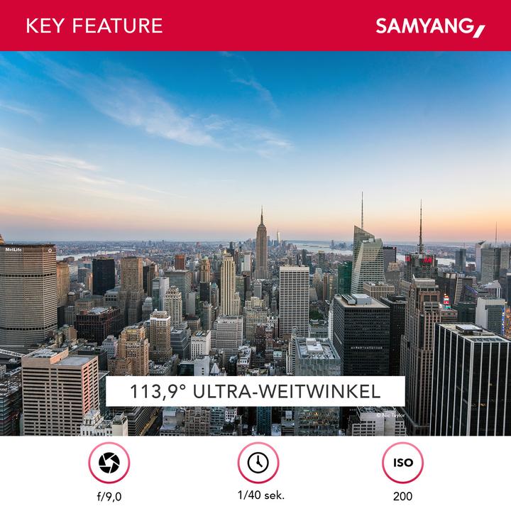 Image du produit Samyang AF 14mm F2.8, Sony E-Mount (Sony E, Plein format, APS-C / DX)