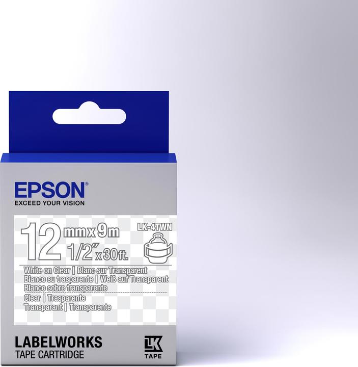 Produktbild Epson Etikettenkassette Lk-4twn (1.20 cm, Weiss)
