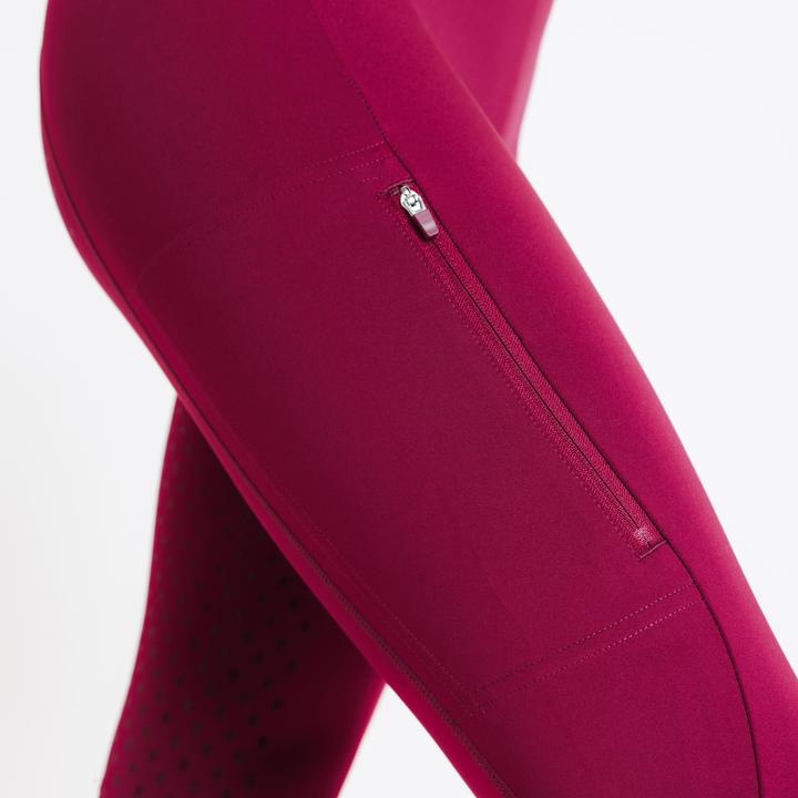 Produktbild Fouganza Reitleggings 500 Full Grip Damen lila (L)