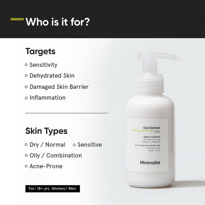 Produktbild Minimalist Oat Extract 6% Face Cleanser (Gel, 120 ml)