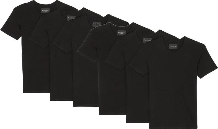 Produktbild Marc O'Polo 6er Pack Essentials Organic Cotton Unterhemd / Shirt Langarm (S)