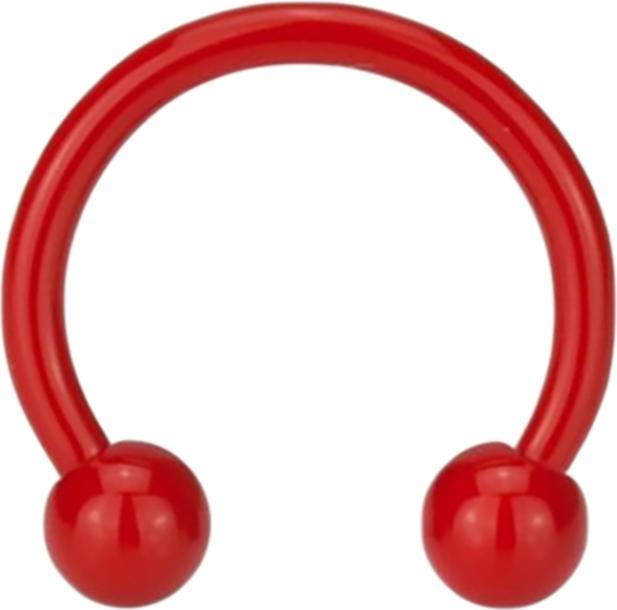 Produktbild Star Piercing Circular Barbell Fire Red mit Kugel (Chirurgenstahl 316L, ohne Messing)