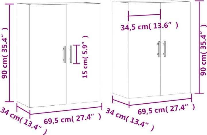 Produktbild VidaXL Ulle (69.5 x 34 x 90 cm)