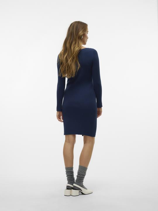 Produktbild Vero Moda VMABA BUTTON LS BOATNECK DRESS GA EXC Strickkleid (XL)