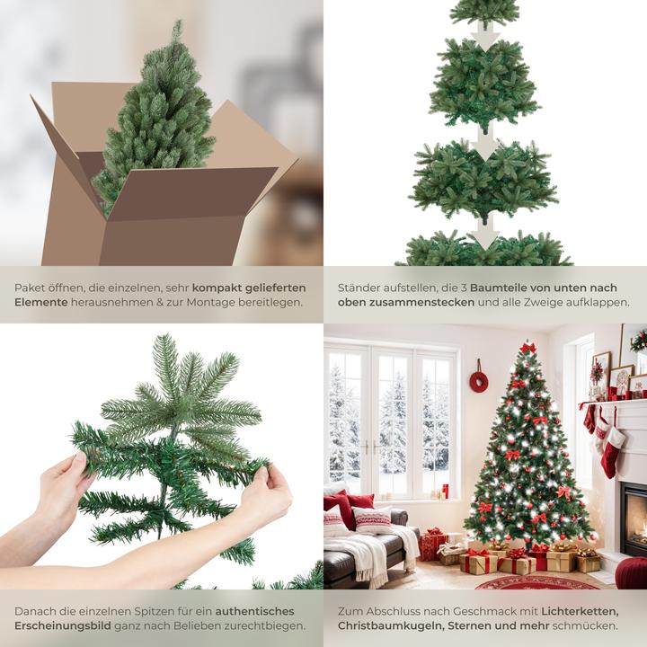 Produktbild tectake Künstlicher Weihnachtsbaum Prancer, Spritzgussnadeln