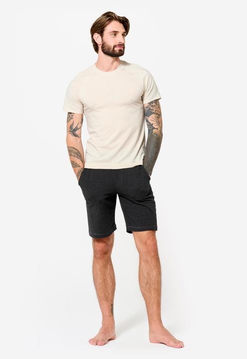 Produktbild Kimjaly Yoga T-Shirt Herren weich - leinenbeige (L)
