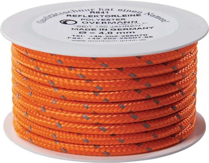 Productafbeelding Overmann Reflectiekoord Veiligheidsreflector lengte 100 m Ø 2 mm polyester oranje (100 m)