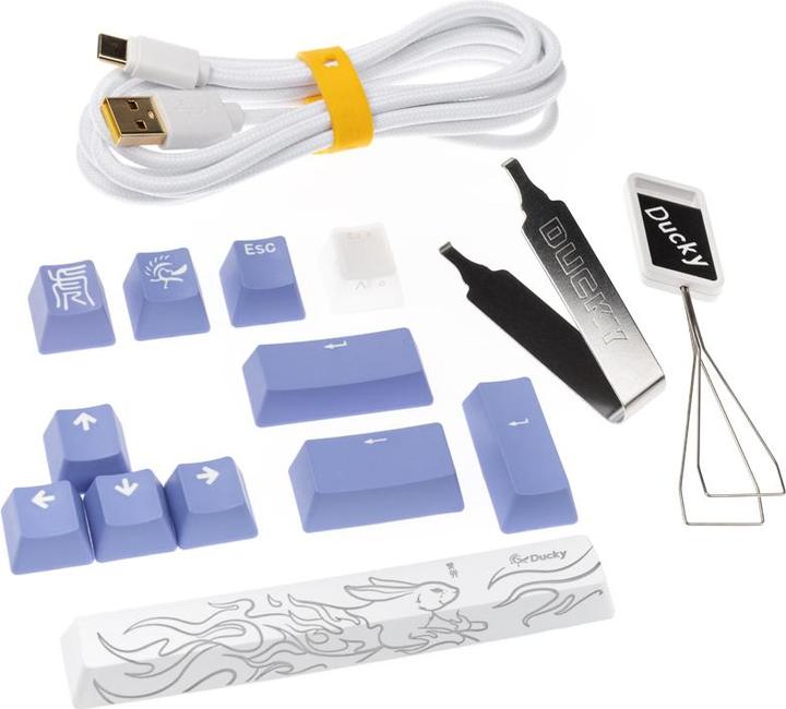 Immagine prodotto Ducky Tastiera da gioco One 3 Aura White SF, LED RGB - MX-Blue (DE, Cablato)