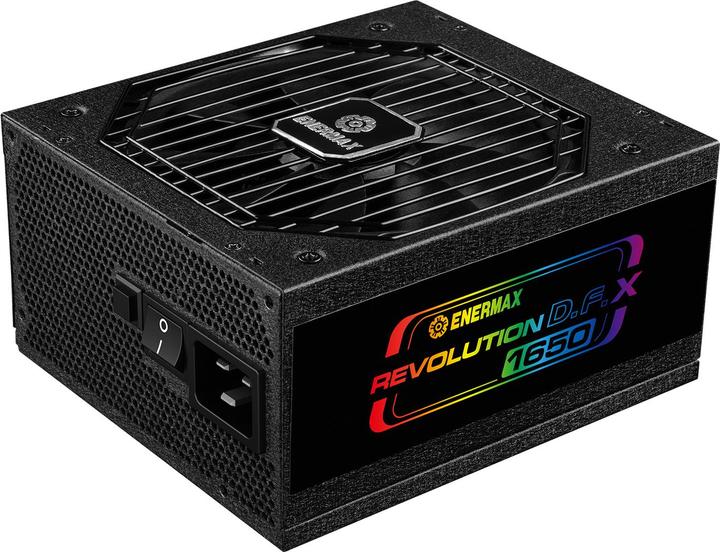 Produktbild Enermax Revolution D.F. X ARGB ATX3.0 PCI-e 5.0 Kompakt PC Netzteil 1650W 80Plus Gold Vollmodula 2x (1650 W)