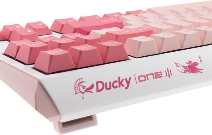 Actual product image Ducky One 3 Gossamer TKL Pink Gaming Keyboard - MX-Brown (US) (US, Cable)