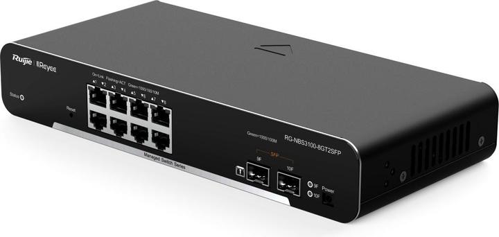 Productafbeelding Ruijie Networks RG-NBS3100-8GT2SFP Netwerkschakelaar Beheerde L2 Gigabit Ethernet (10/100/1000) Voeding o (8 Havens)