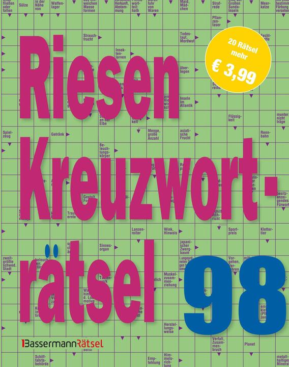 Produktbild Riesen-Kreuzworträtsel 98 (5 Exemplare à 3,99 €) (Deutsch)