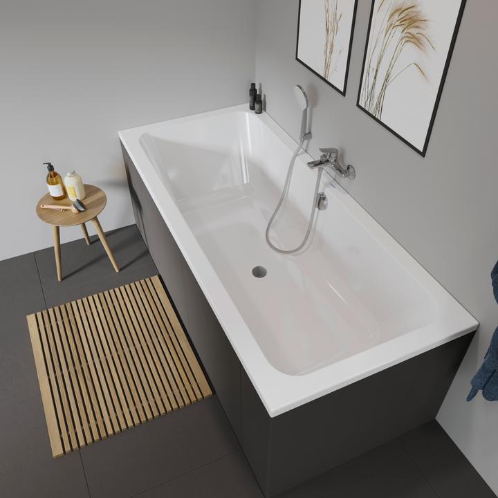 Image du produit Duravit Baignoire rectangulaire D-Code 80 x 180 cm blanc lisse 700101000000000 (150 l, 180 cm, 80 cm)