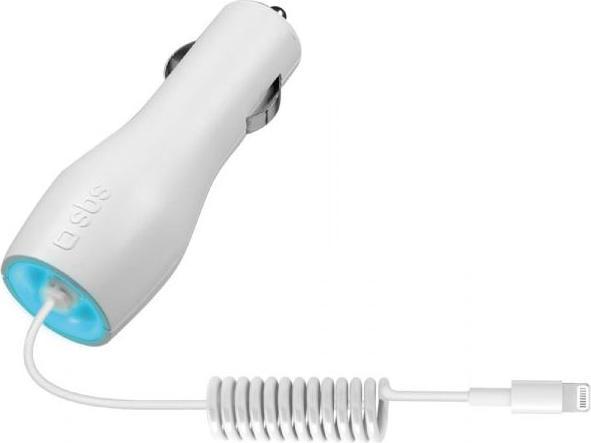 Actual product image SBS Car charger for iPad and iPhone with Lightning connector 2.100 mAh