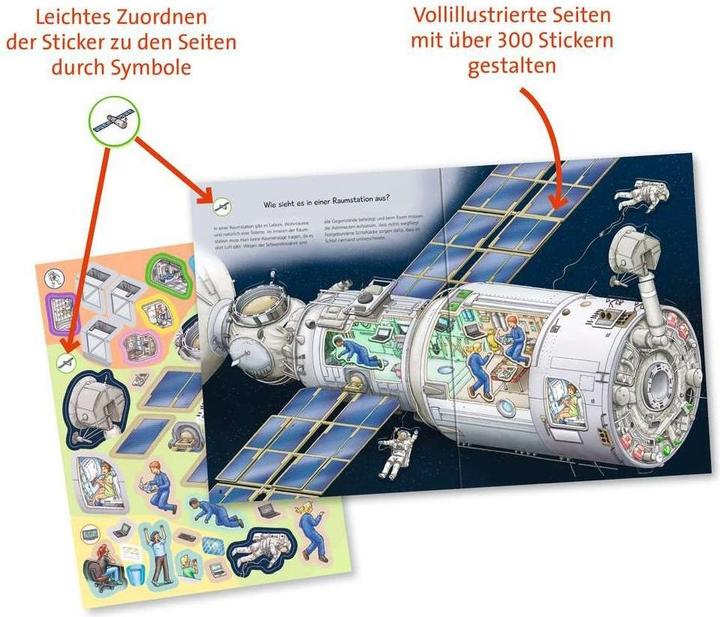 Actual product image Ravensburger Why? Why? Why? Sticker book: Space