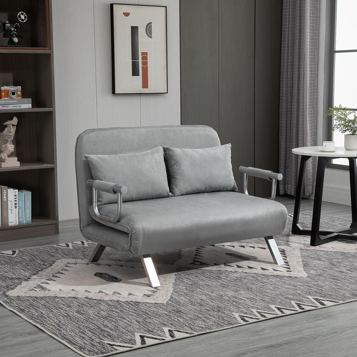 Image du produit Homcom Canapé-lit Dossier avec 5 angles de confort réglables, Montage facile (Canapé-lit)