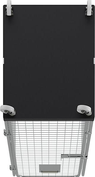 Image du produit eurokraft basic Roll-conteneur à panneaux grillagés, 4 côtés, noir / galvanisé. (500 kg)
