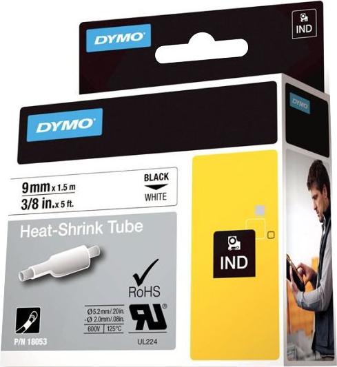 Produktbild Dymo Rhino Heissschrumpfschlauch (0.90 cm, Weiss)