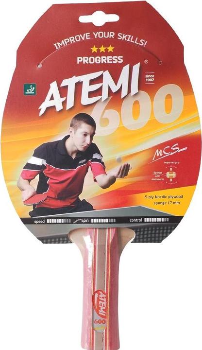 Actual product image Atemi New 600 anatomical table tennis racket