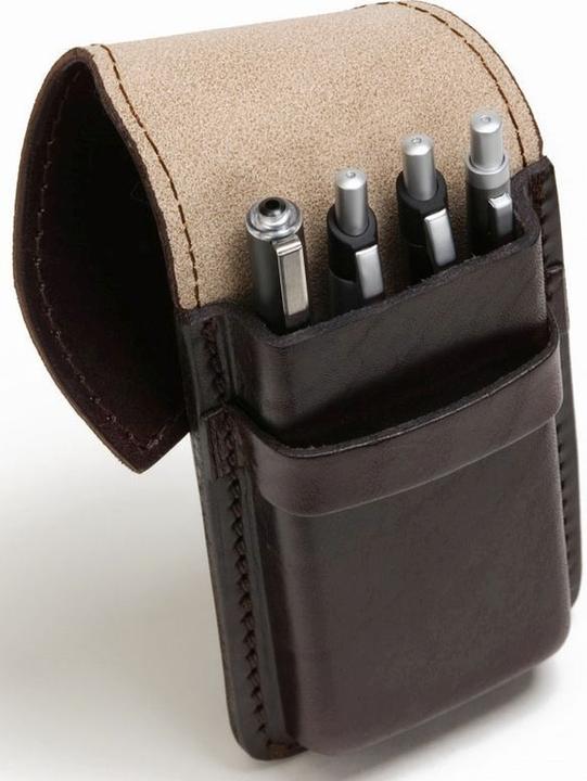 Image du produit Mika Porte-plume pour 4 stylos, cuir de selle, marron