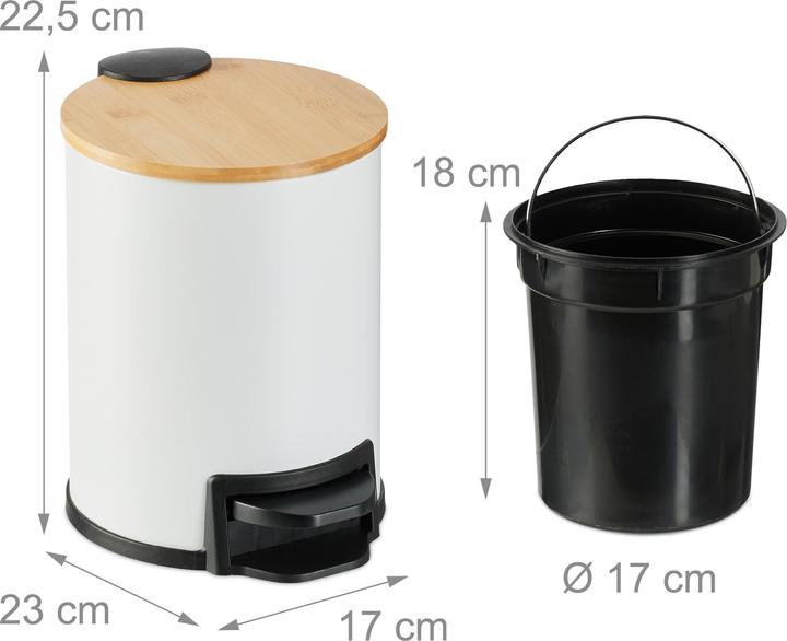 Produktbild Relaxdays Bad-Mülleimer (3 l)