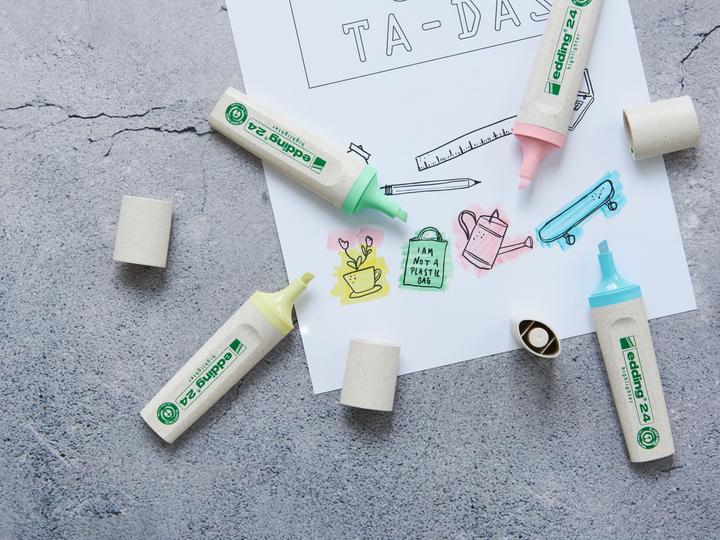 Actual product image Edding Surligneur 24 EcoLine (Pastel pink, Pastel blue, Pastel green, pastel violet, 5 mm, 4 x)