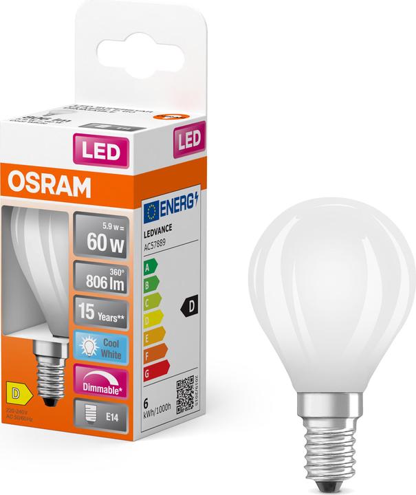 Immagine prodotto Osram Retrofit a LED Classic P (E14, 6.50 W, 806 lm, 1 x, D)