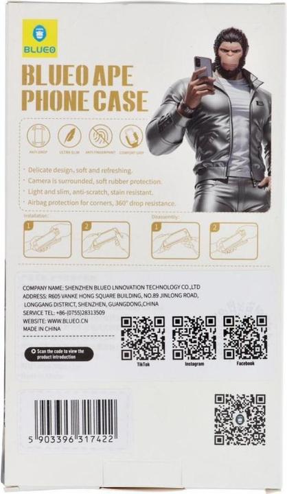 Actual product image Blueo Consumables! APE Phone Case - Apple iPhone 16 Pro gray (Apple iPhone 16 Pro)