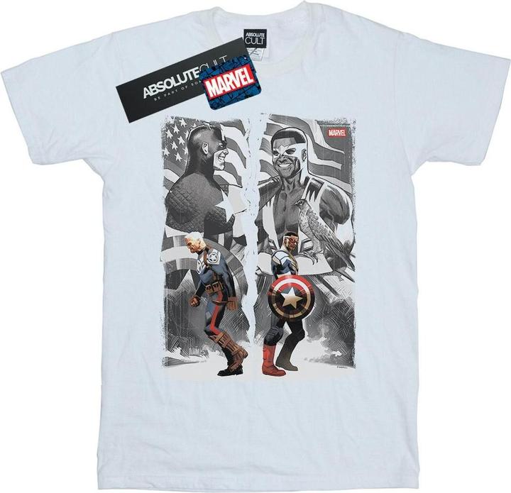 Image du produit - T-shirt FALCON AND CAPTAIN AMERICA SPLIT - Homme (L)