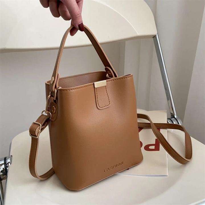 Image du produit Only-Bags.Store Seau Sac à bandoulière Crossbody Sac à main Mode Simplicité haute capacité Femmes PU Sac en cuir