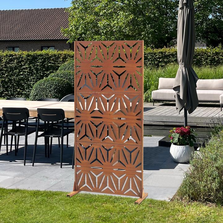 Immagine prodotto Casa.Pro Trennwand Kilsturd Cortenstahl 180x90 cm Edelrost (180 x 90 x 40 cm)