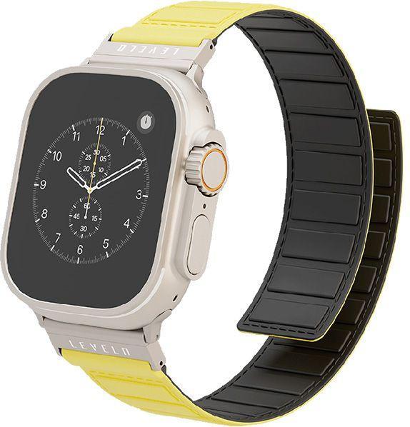 Actual product image Levelo Magnetic Roating Band Vogue for Apple Watch 45/44/42MM (44 mm, 45 mm, 42 mm, Silicone)