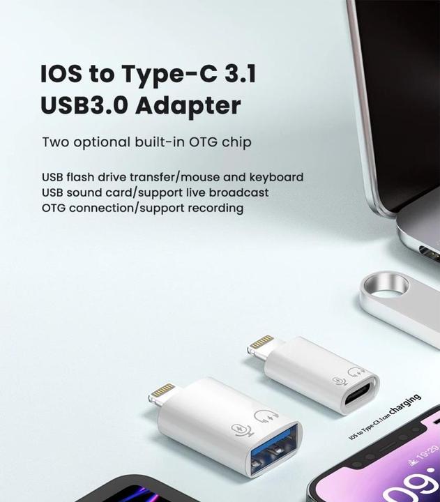 Actual product image PowerGuard Lightning USB 3.0 Headphone Adapter Charge & Data OTG (Lightning, USB 3.0)
