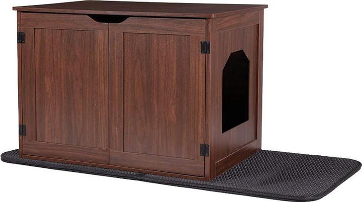 Produktbild Hermex Katzen Haus Toilette Kommode Schrank Klo Unterkunft Höhle Möbel WC (Katzenklo geschlossen)
