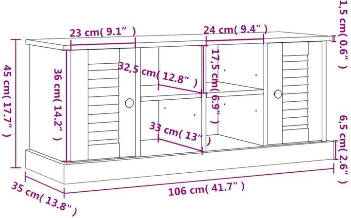 Produktbild VidaXL Kamden (106 x 35 x 40 cm)