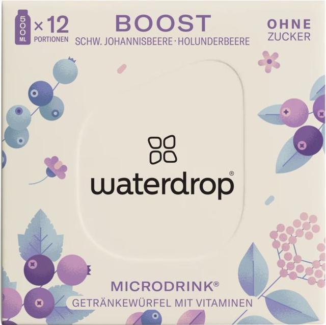 Produktbild Waterdrop Boost (Schwarze Johannisbeere, Holunderbeere, 6 x)