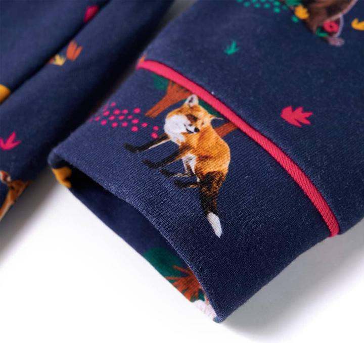 Immagine prodotto VidaXL Abito da bambino con maniche lunghe e coulisse blu navy (128)