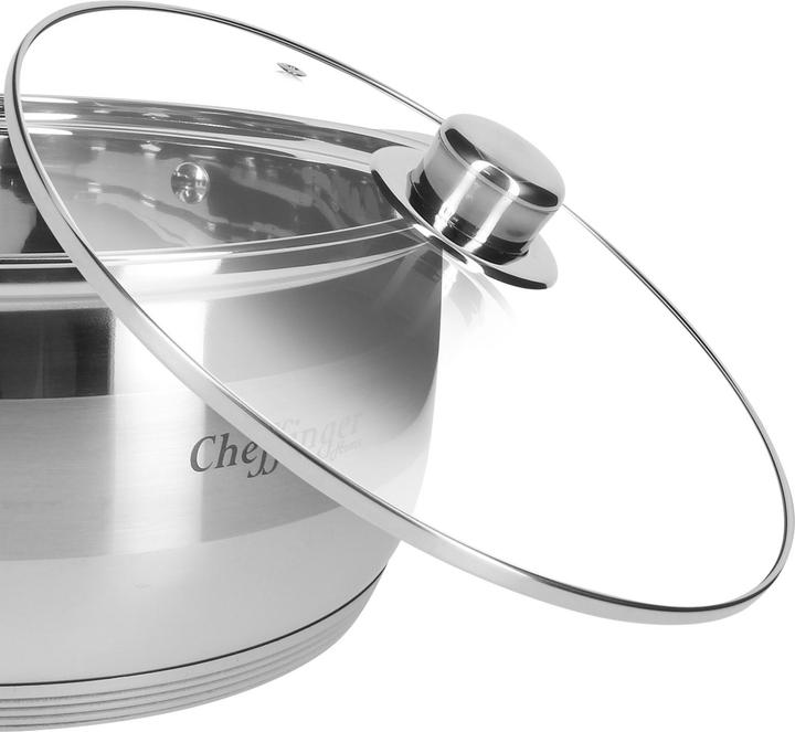 Immagine prodotto Cheffinger 5er-Set Kochtöpfe 20/24/26/28/30 cm (30 cm, Pentola romana, Acciaio inossidabile)