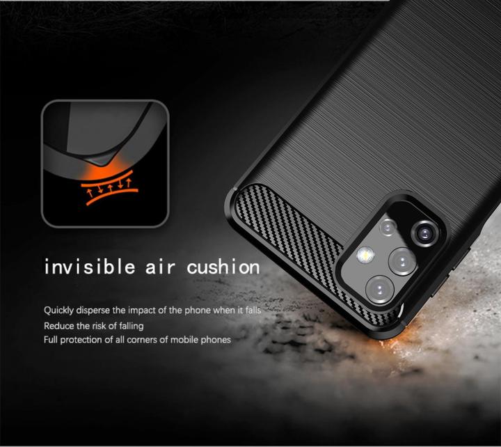 Actual product image Cadorabo TPU Ultra Slim carbon stainless steel Combi Cover (Samsung Galaxy A32 5G)